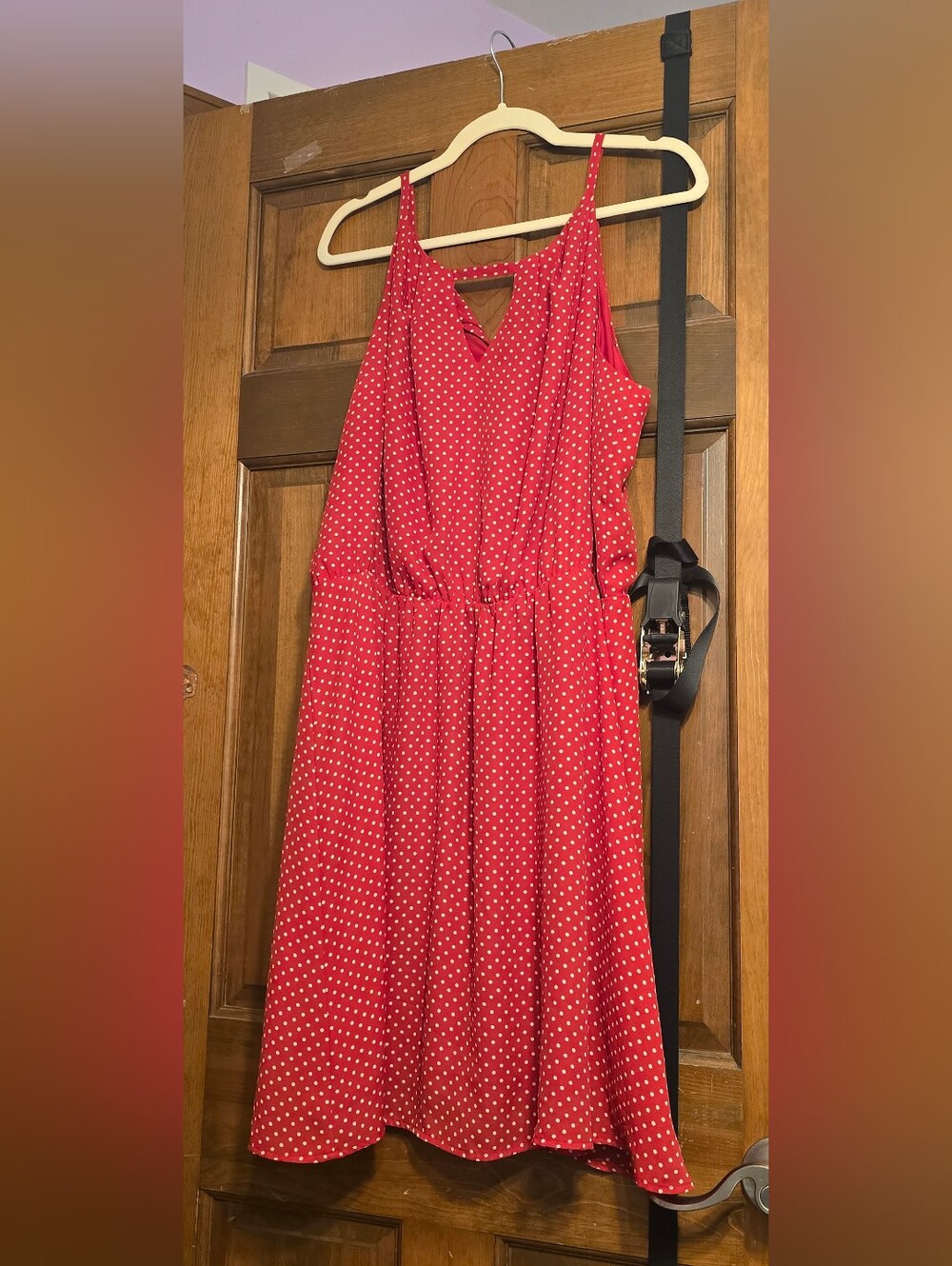 Maurices Red Polka Dot Sleeveless Women’s Dress